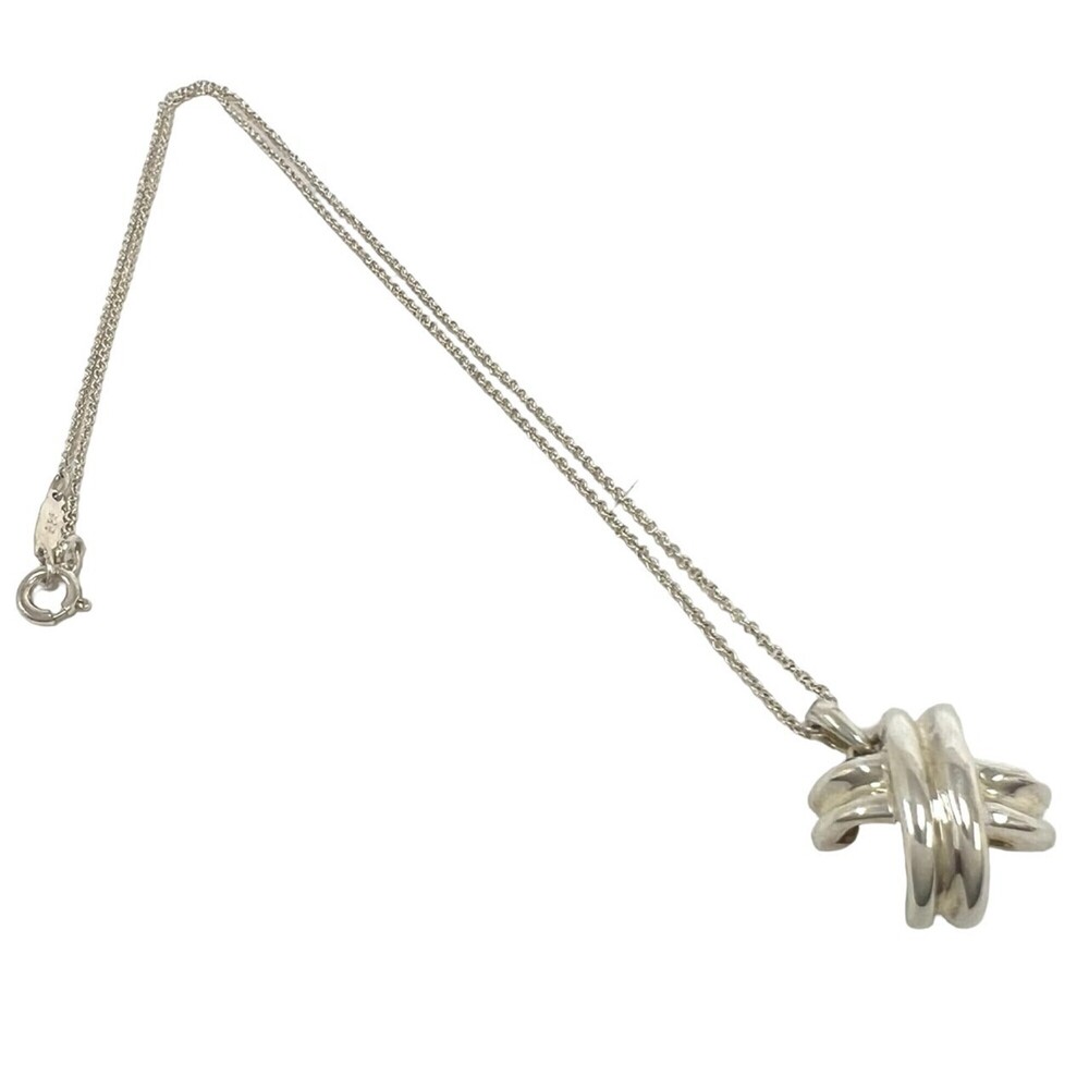 TIFFANY&Co. Tiffany Vintage Signature Cross Necklace, Sterling Silver 925 Pen...